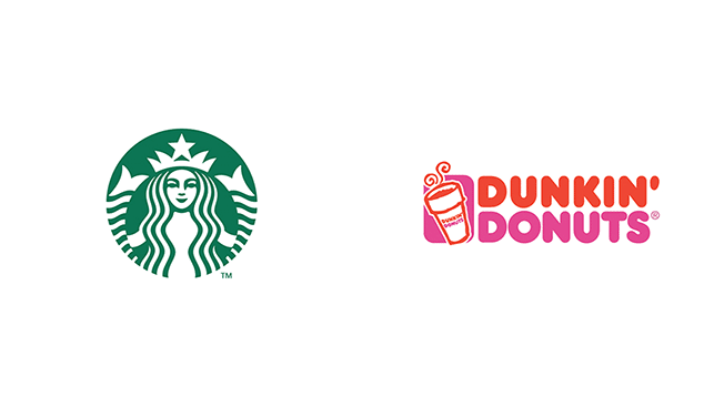 Starbucks-Dunkin-Donuts-Brand-Colour-Swap - Image Credit Paula Rupolo
