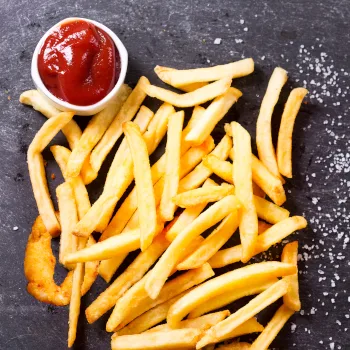 Onion rings in fries